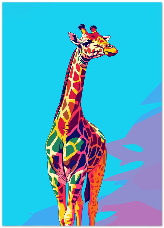 Giraffe Animal Cat Pop Art - @GreyArt