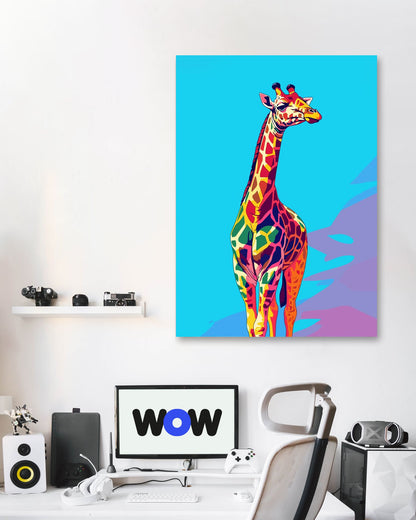 Giraffe Animal Cat Pop Art - @GreyArt