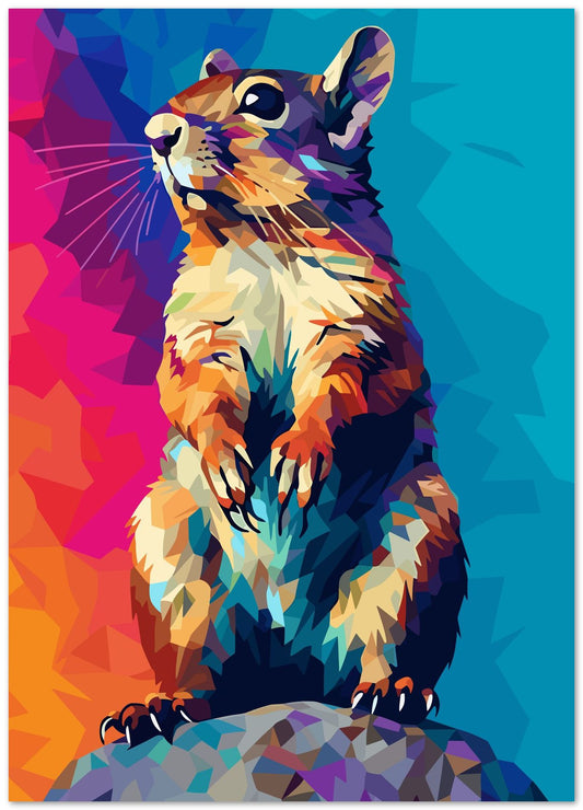 Animal Squirrel Pop Art 1 - @GreyArt