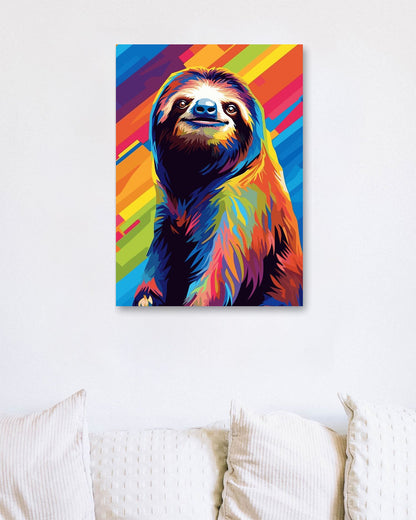 Sloth Pop Art - @GreyArt