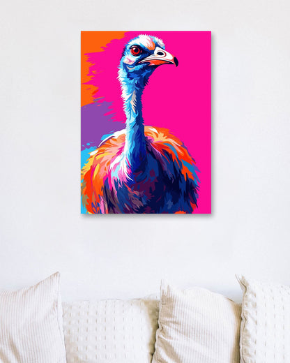 Ostrich Bird WPAP - @GreyArt