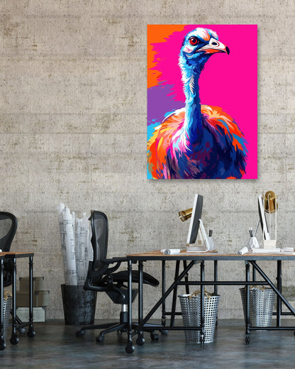 Ostrich Bird WPAP - @GreyArt