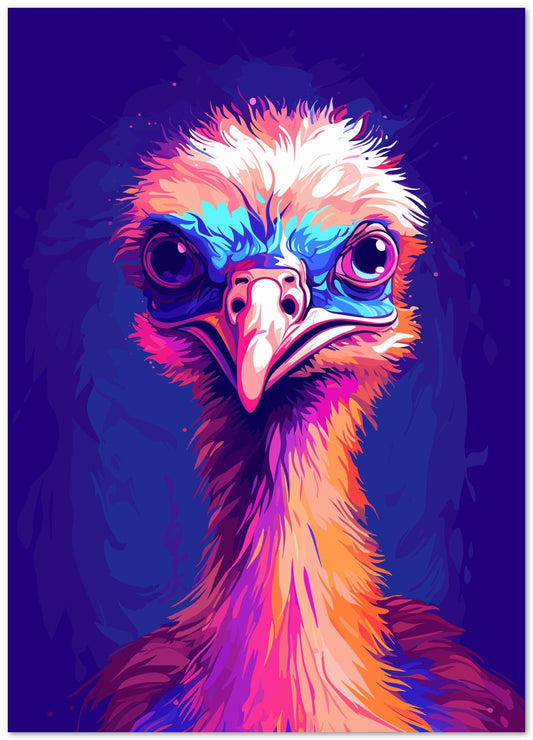 Ostrich Bird WPAP 1 - @GreyArt