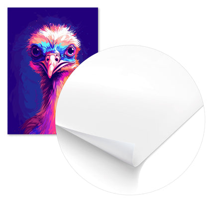 Ostrich Bird WPAP 1 - @GreyArt