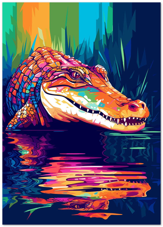 Crocodile WPAP 1 - @GreyArt