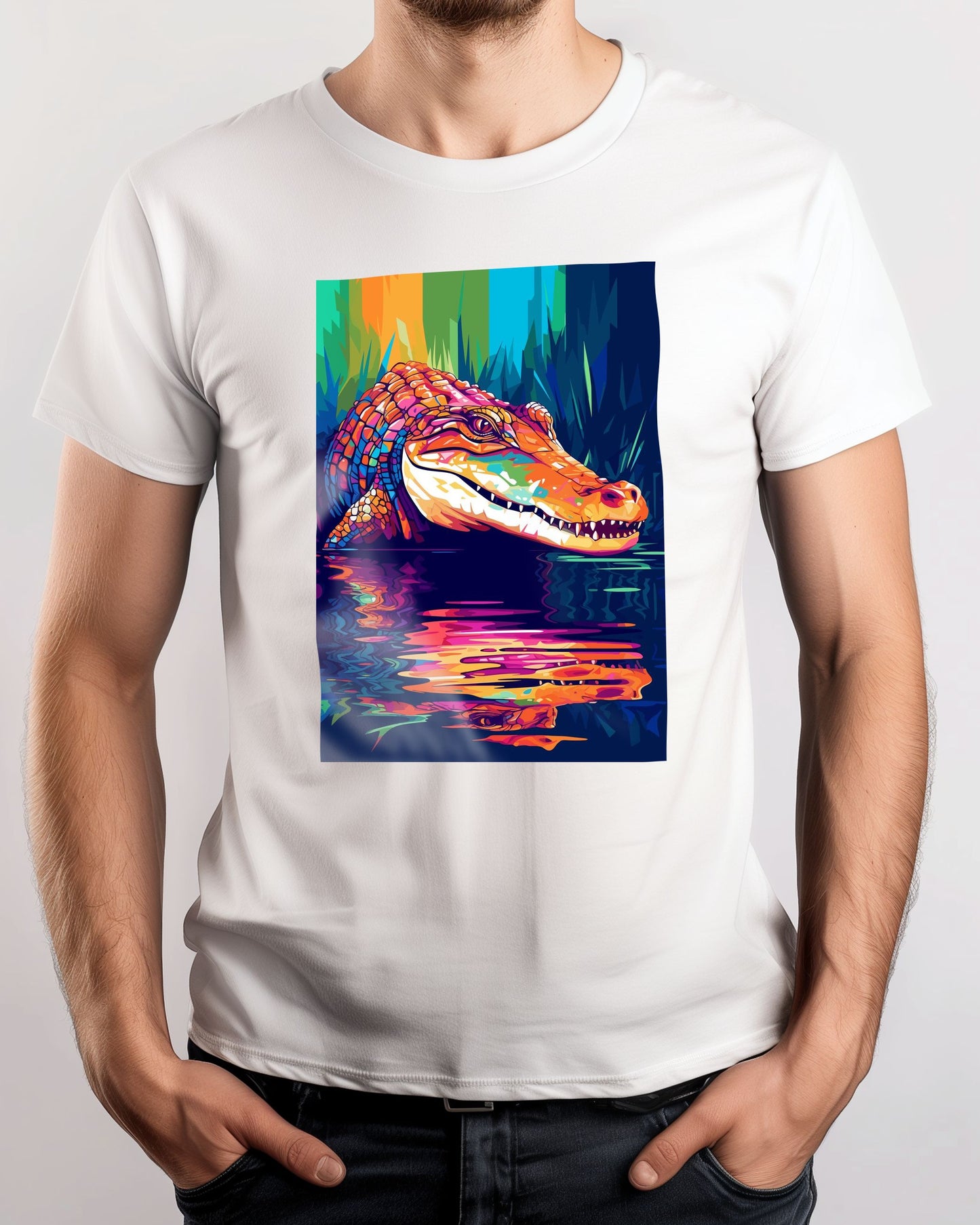 Crocodile WPAP 1 - @GreyArt