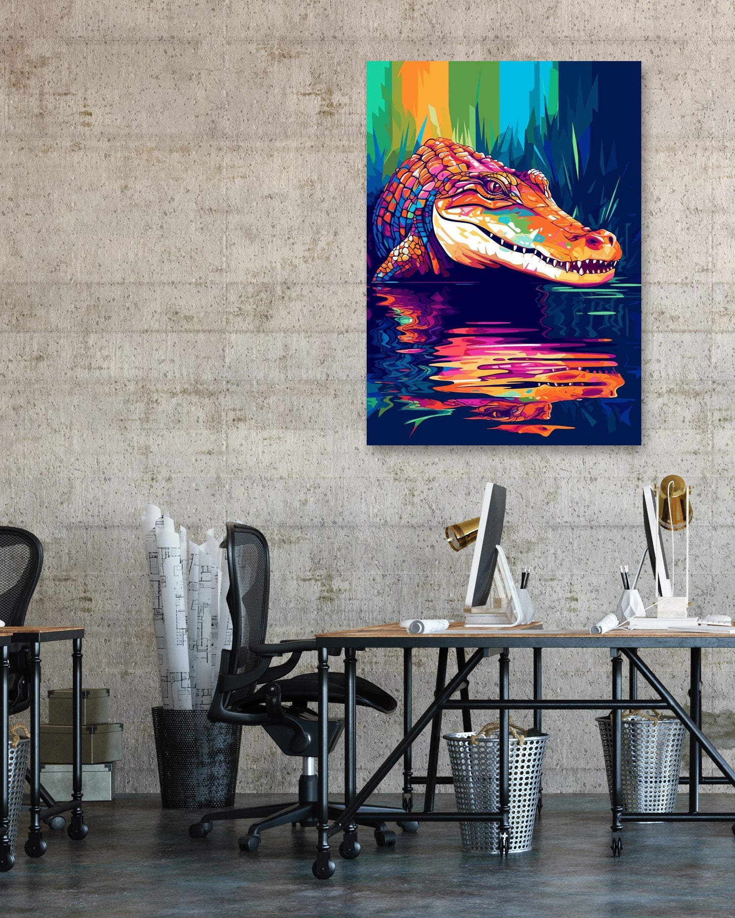 Crocodile WPAP 1 - @GreyArt