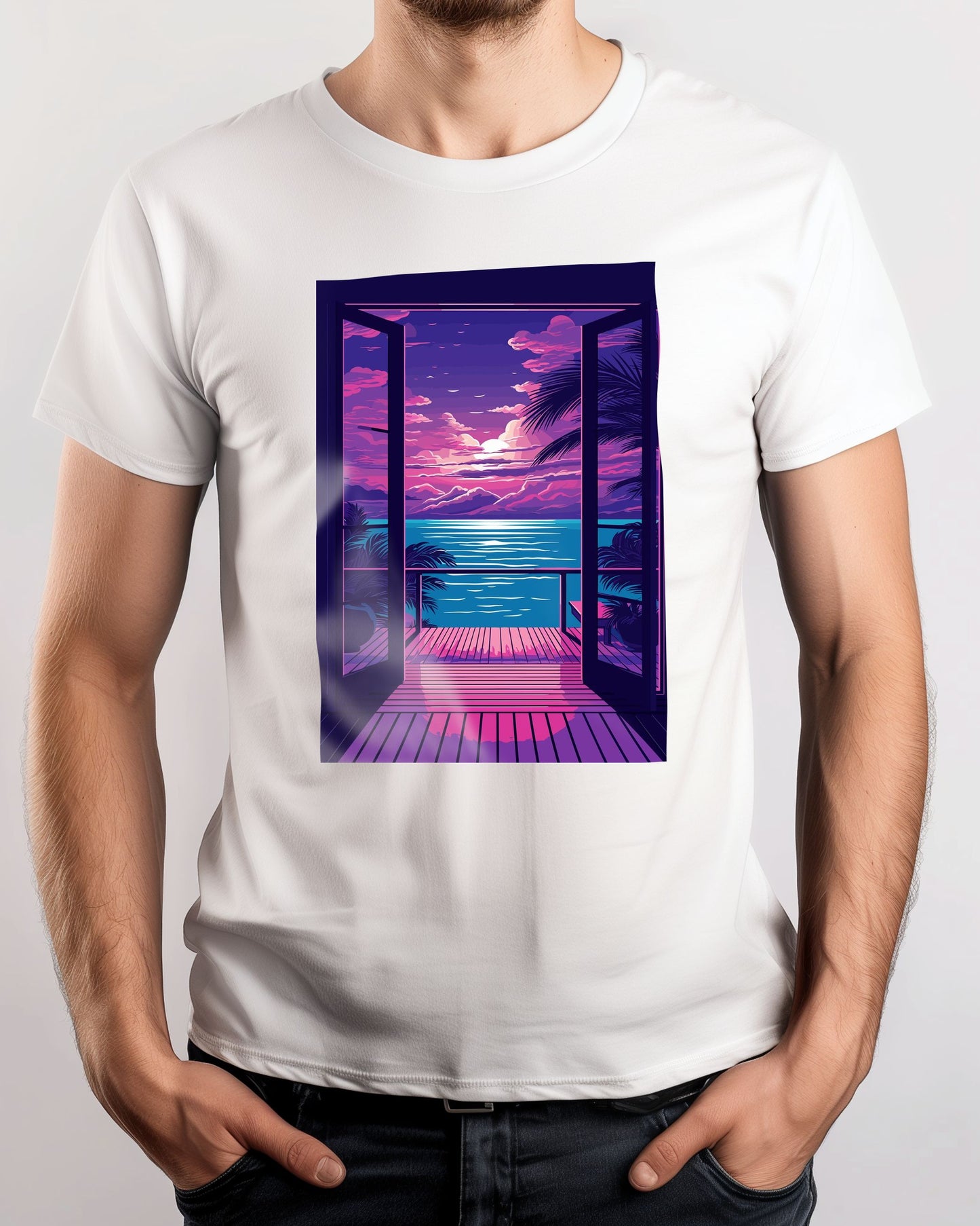 Synthwave Retro Sea - @GreyArt