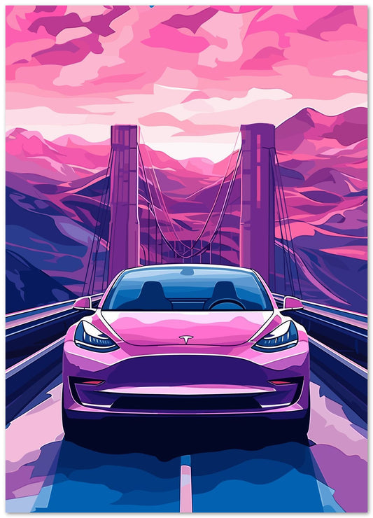 Tesla 3 Retro - @GreyArt