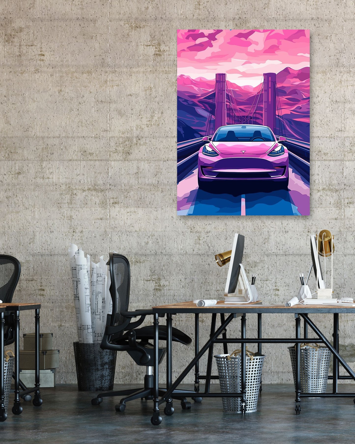 Tesla 3 Retro - @GreyArt