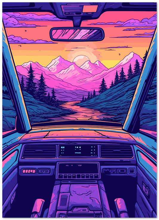 Car Retro Synthwave - @GreyArt