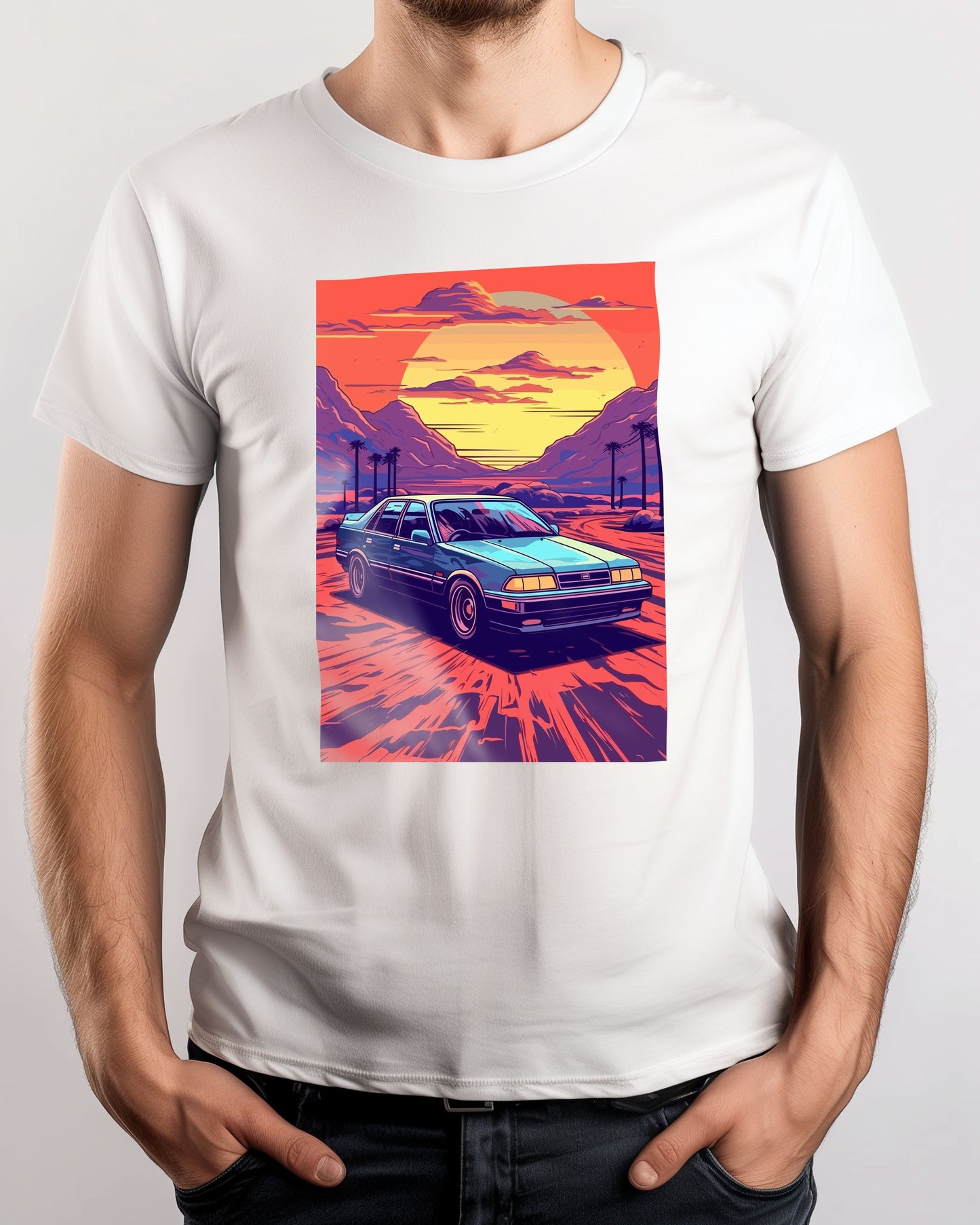 Nissan Altina Car Retro Synthwave - @GreyArt