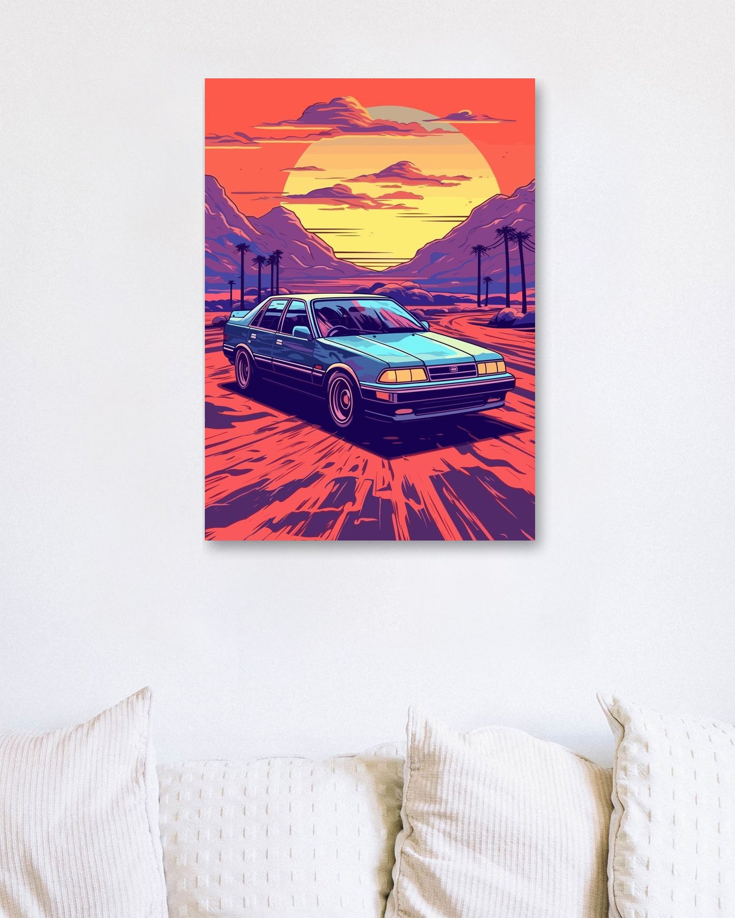 Nissan Altina Car Retro Synthwave - @GreyArt