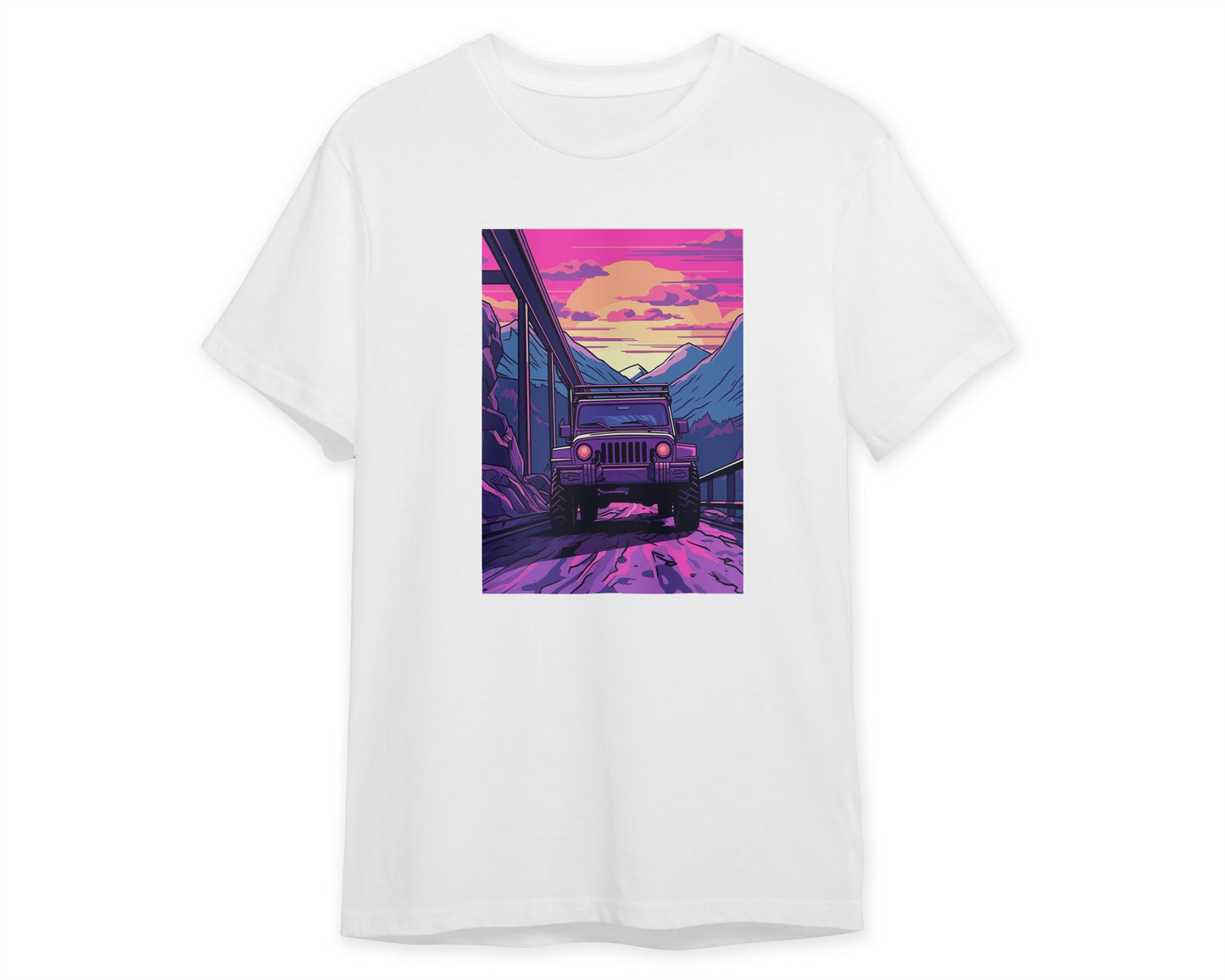 Jeep Wrangler Car Retro Synthwave - @GreyArt