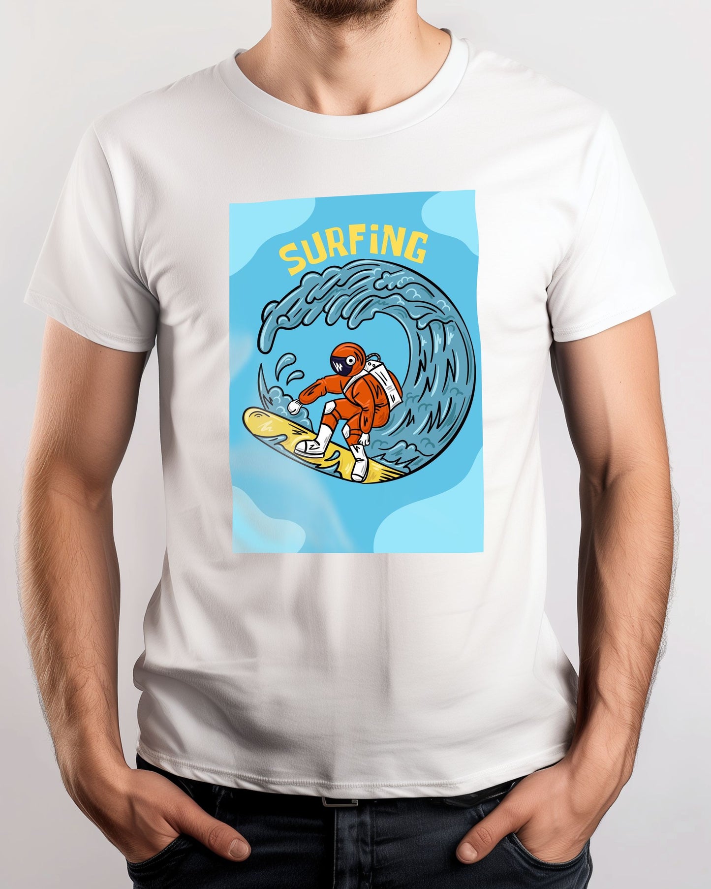 Surfing Astronaut - @RetroWorld