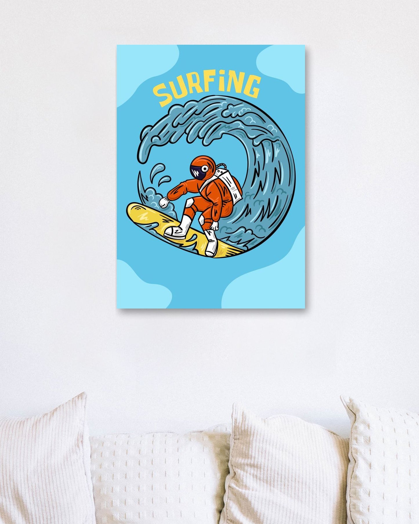 Surfing Astronaut - @RetroWorld