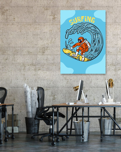 Surfing Astronaut - @RetroWorld