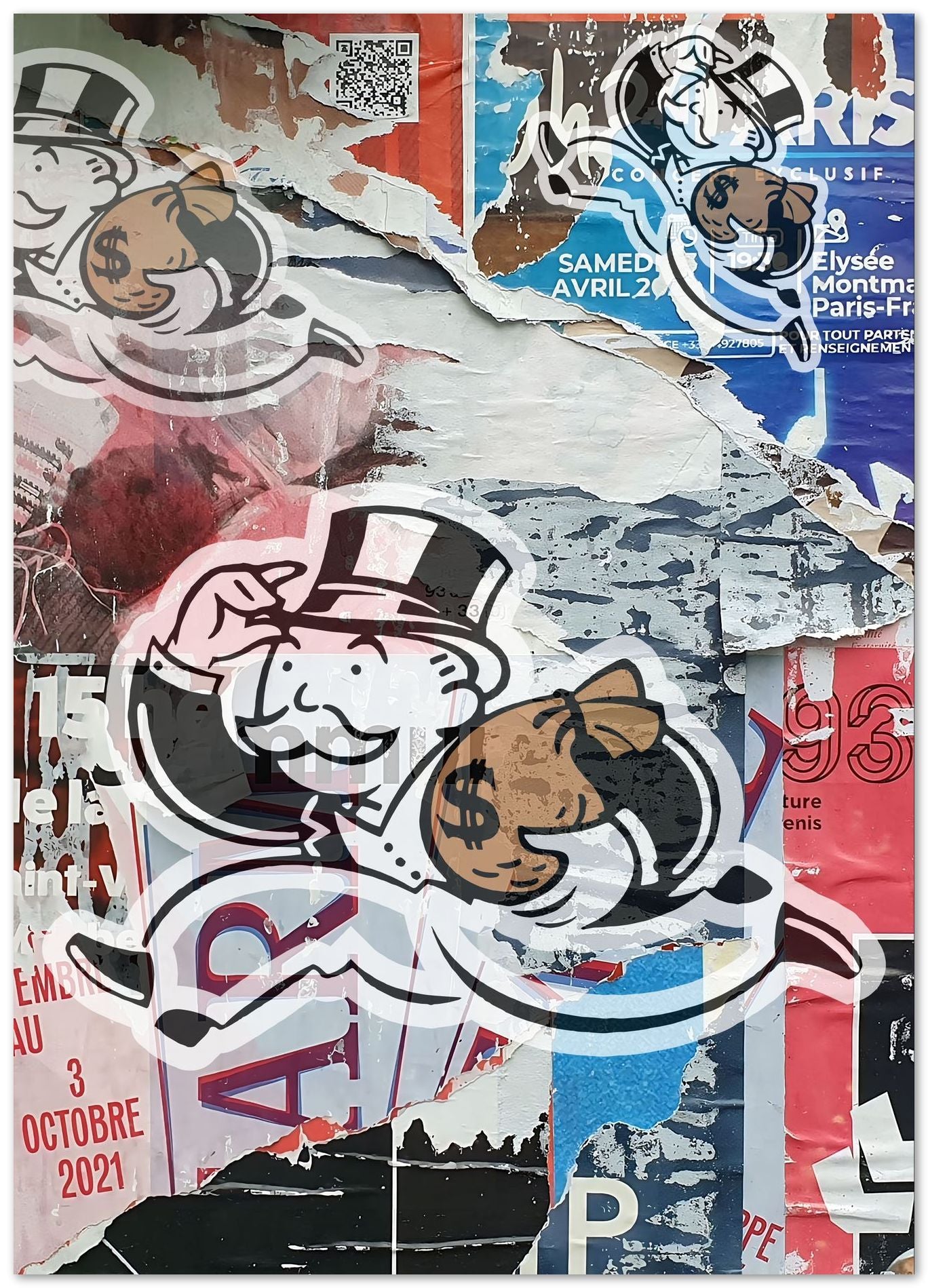 monopoly street art - @HADIE