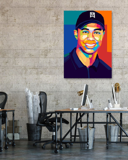Tiger Woods Wpap Pop Art - @SiksisArt