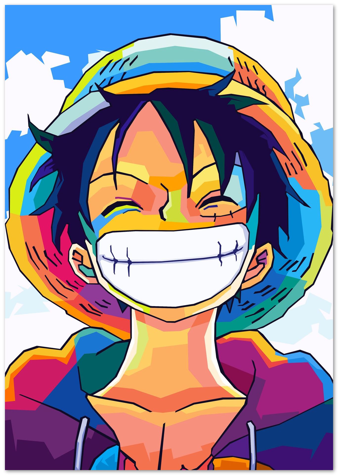 Luffy Wpap Pop Art - @SiksisArt