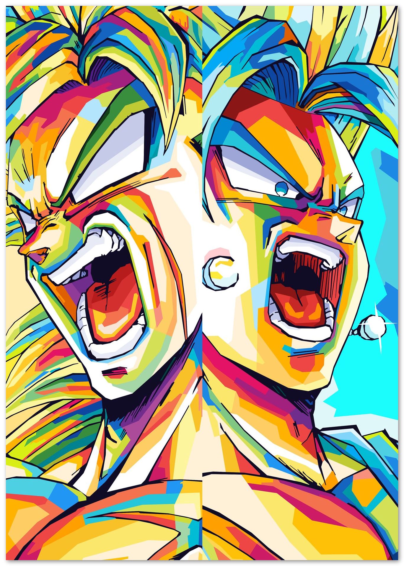 Goku X Broly Wpap Pop Art - @SiksisArt