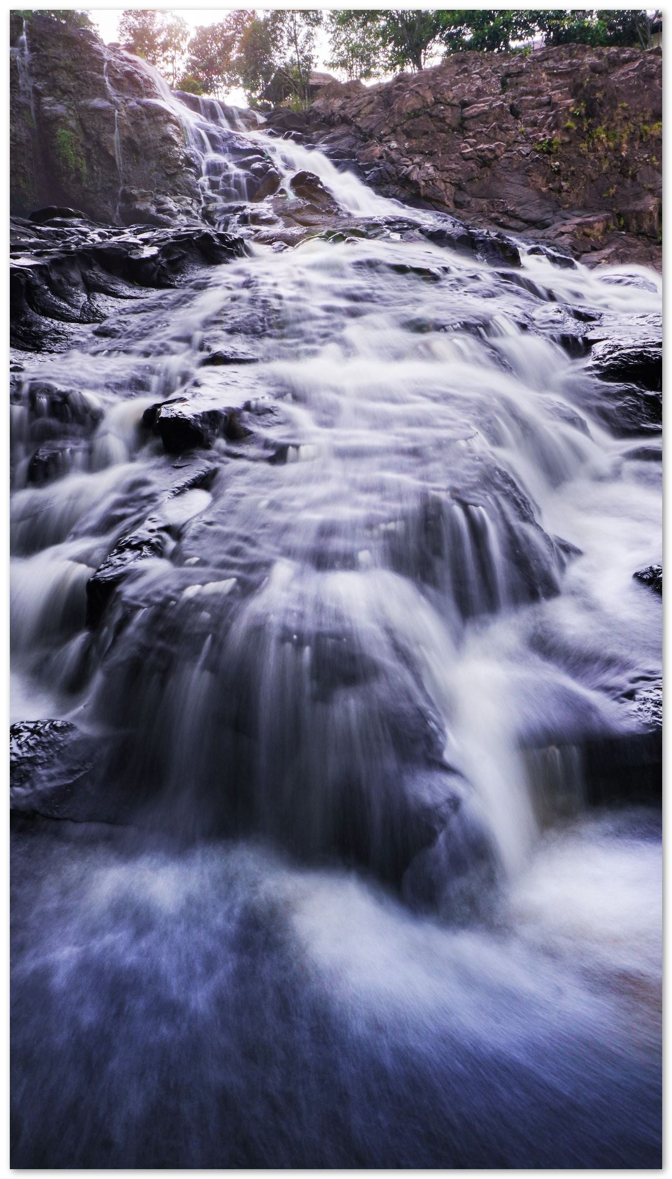 Smooth Waterfall Photography - @ColorizeStudio