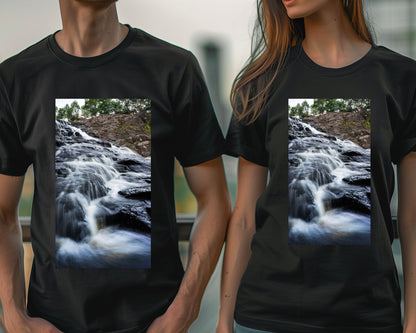Smooth Waterfall River Landscape - @ColorizeStudio