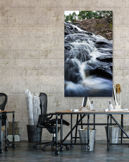 Smooth Waterfall River Landscape - @ColorizeStudio