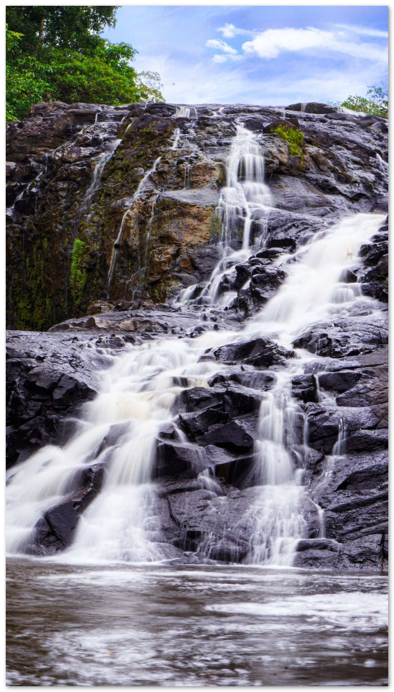 Waterfall Photo With Beatiful Sky - @ColorizeStudio