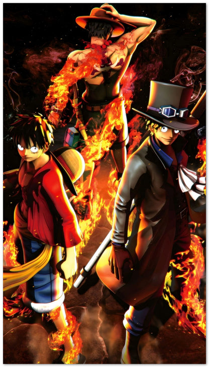 Mongkey D Luffy, Porgas D Ace, and Sabo - @Tanjidor