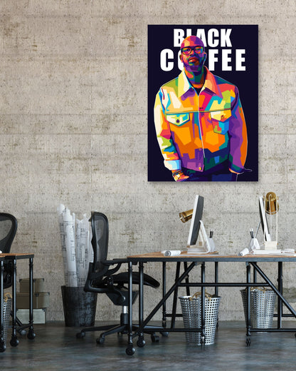 Black Coffee Wpap Pop Art - @SiksisArt