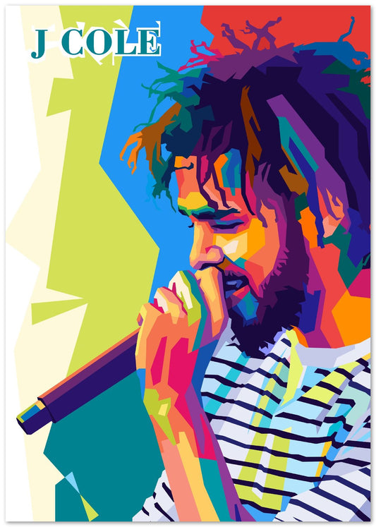 J Cole Wpap Pop Art - @SiksisArt