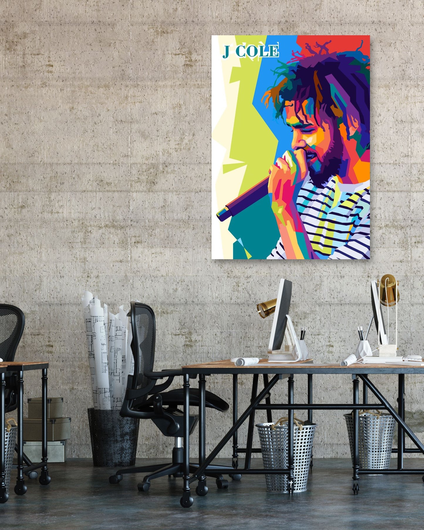 J Cole Wpap Pop Art - @SiksisArt