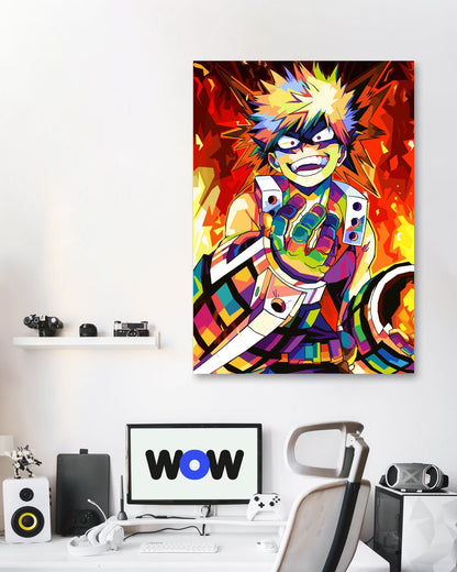 Katsuki Bakugo Wpap Pop Art - @SiksisArt