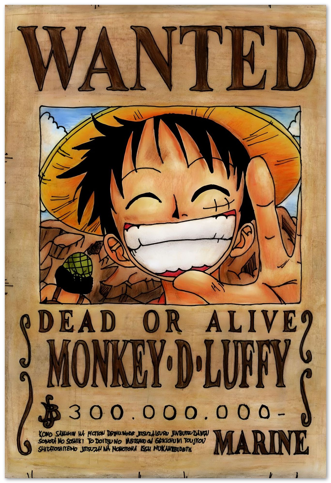 Mongkey D Luffy Poster 300 - @Tanjidor