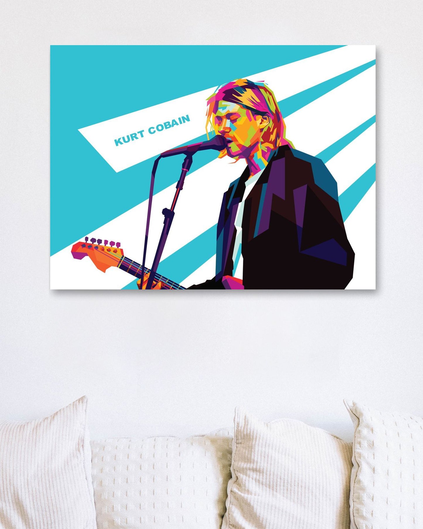 Kurt Cobain In Wpap Art Colorful - @Hanafi