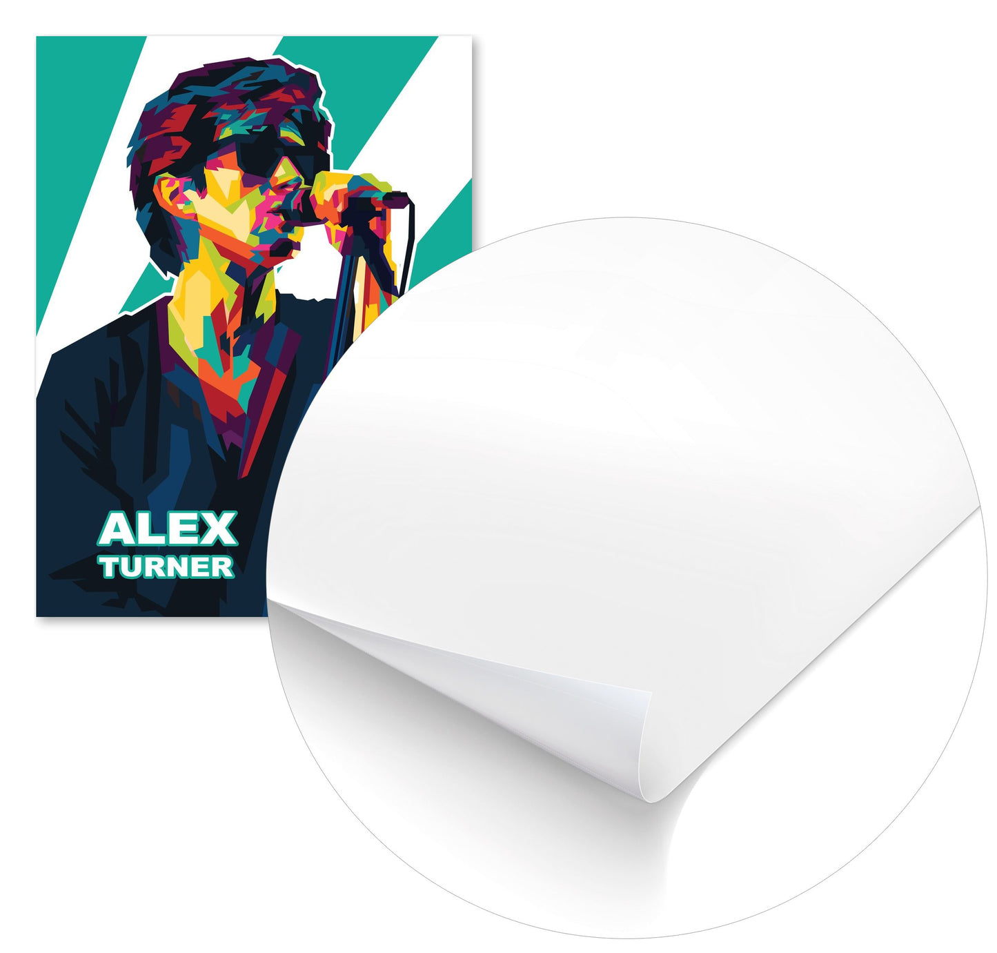 Alex Turner In Wpap Art Colorful - @Hanafi