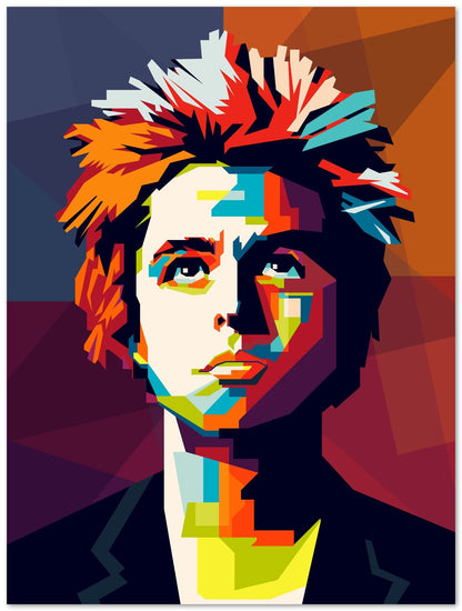 Billie Joe Armstrong In Wpap Art Colorful - @Hanafi