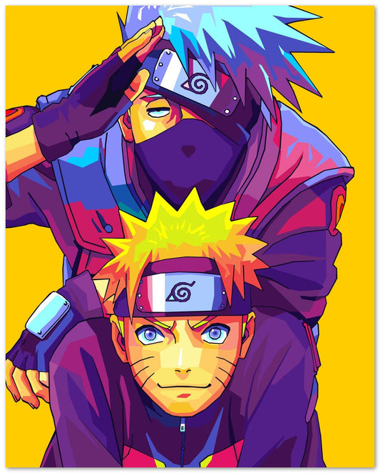 naruto and kakashi wpap pop art - @hikenthree