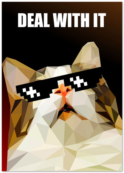 deal with it cat meme - @Artnesia