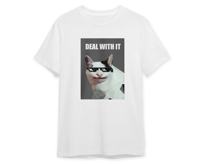 deal with it polite cat  - @Artnesia