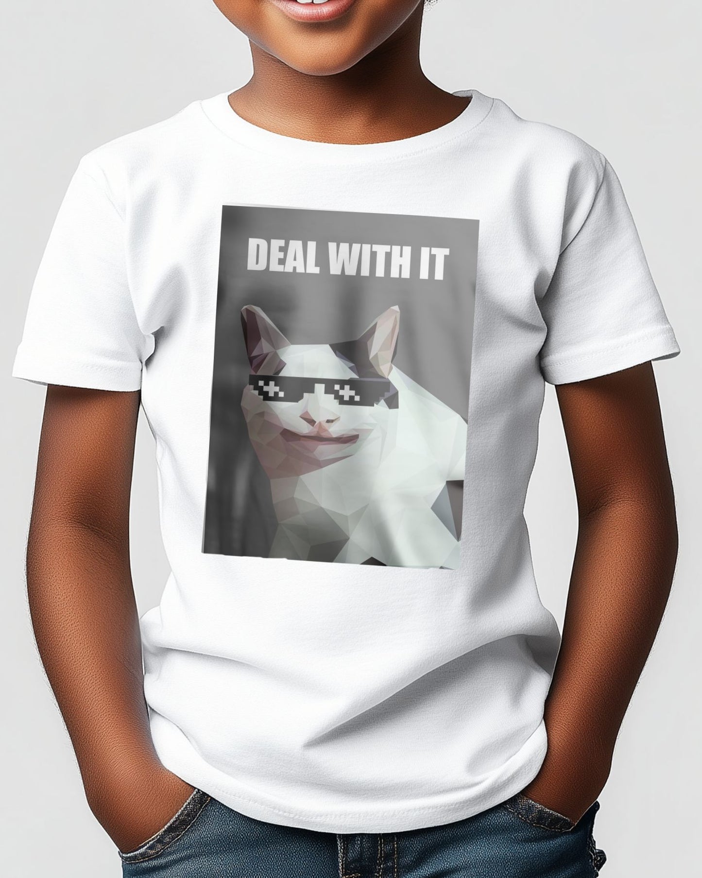 deal with it polite cat  - @Artnesia