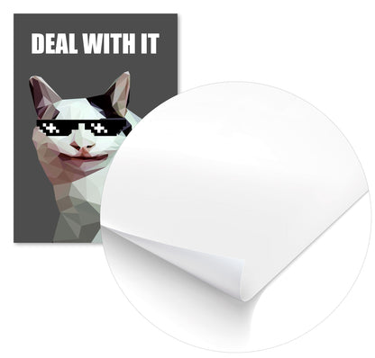 deal with it polite cat  - @Artnesia