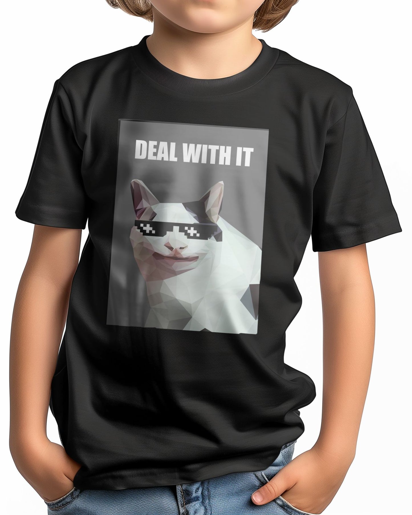 deal with it polite cat  - @Artnesia