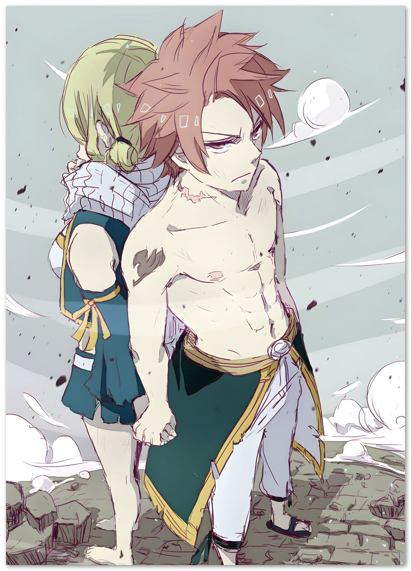 Natsu Dragneel and Lucy Heartfilia - @InspireeridaArt