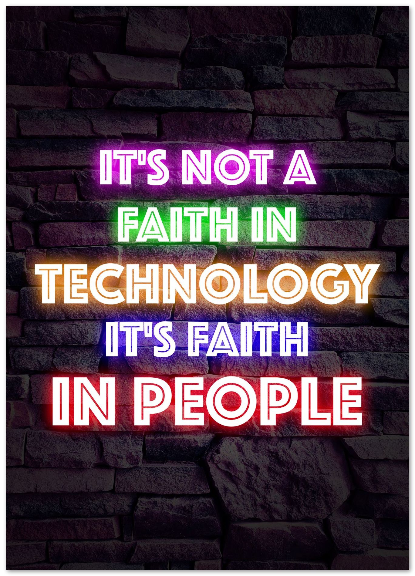 Technology Neon Quote - @ColorizeStudio