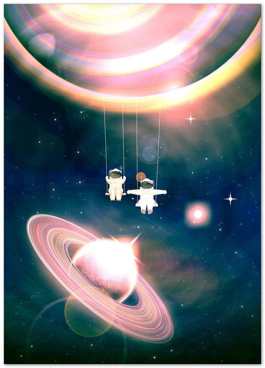 swing couple astronaut  - @izmo