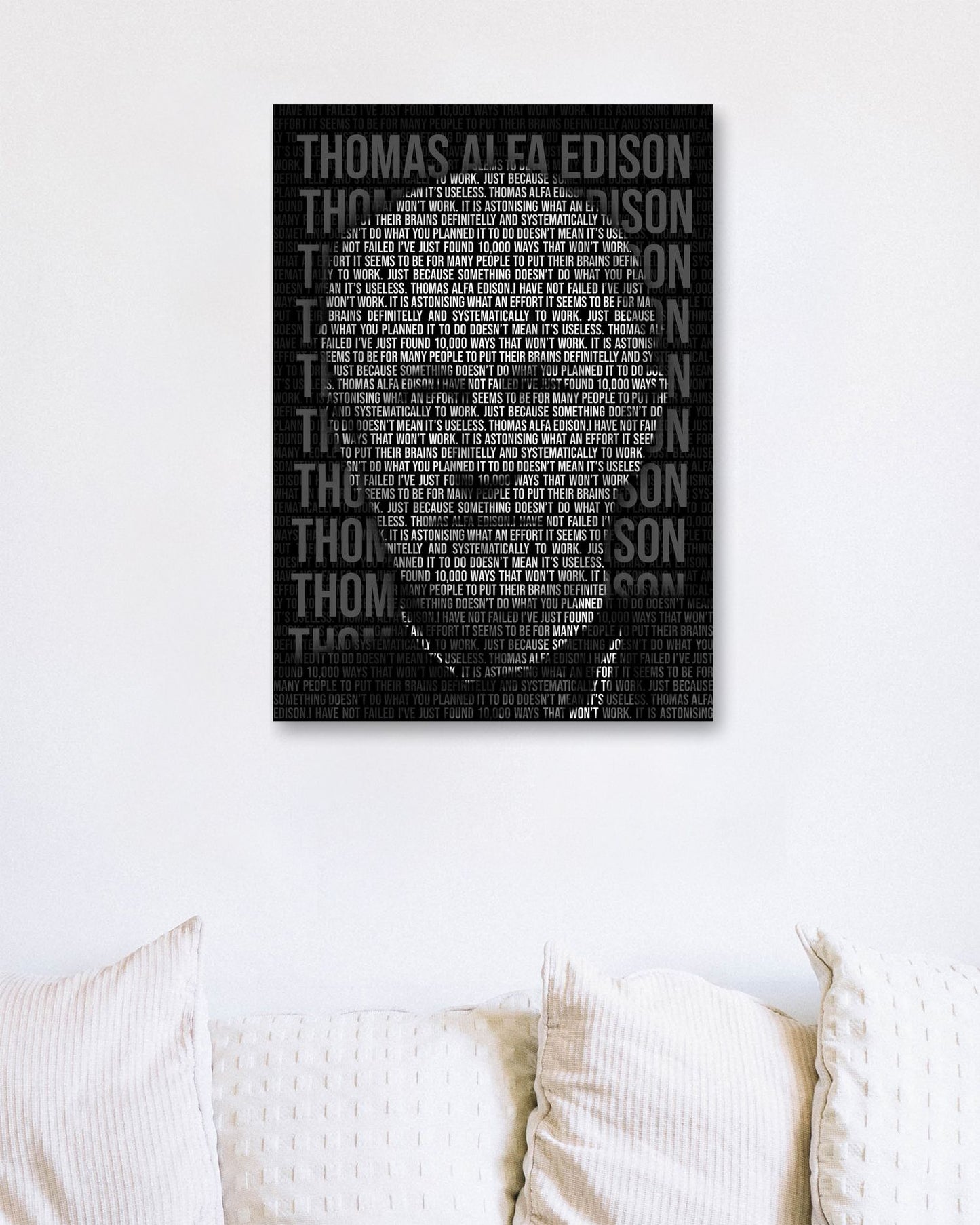 Thomas Alva Edison Typography Quotes - @mamazuka
