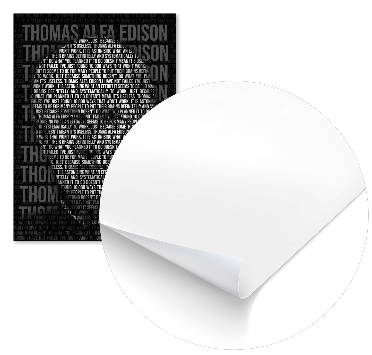 Thomas Alva Edison Typography Quotes - @mamazuka