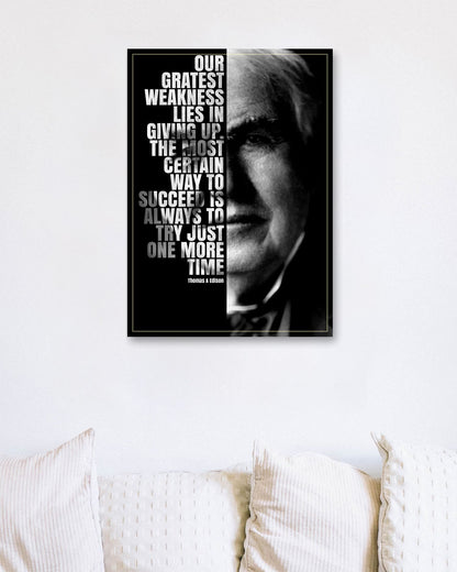 Thomas Edison Typography Quotes - @mamazuka